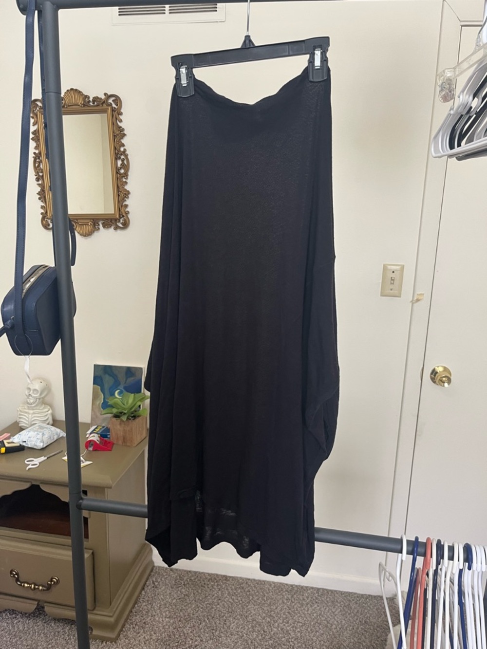 We The Free Black Draped Tunic tee